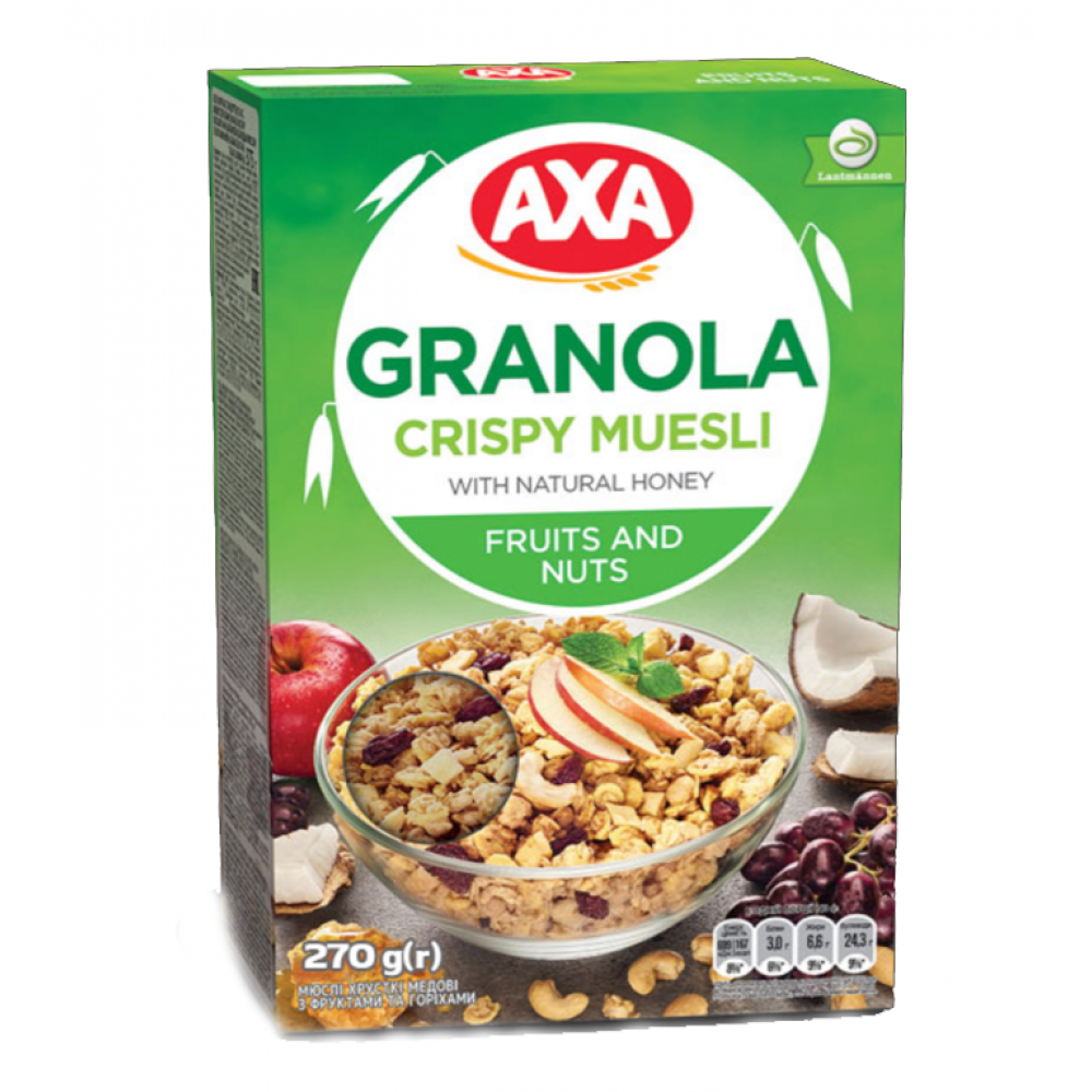 Granola Crispy Muesli with Fruits & Nuts and Natural honey 270g